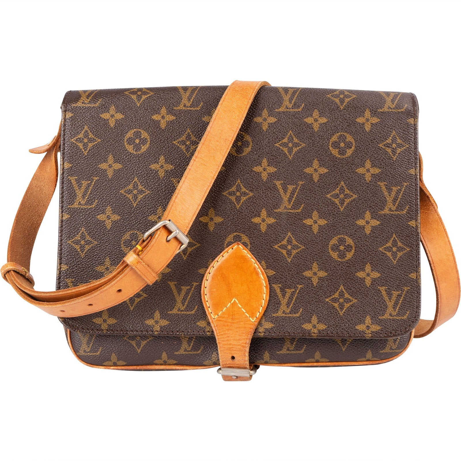 Louis Vuitton Monogram Canvas Cartouchière GM Crossbody Bag - vintageandkickz
