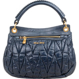 Miu Miu Matelassé Vitello Leather City Handbag