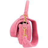 Fendi Limited Pink Terry Cloth Baguette Handbag