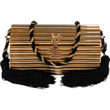 Saint Laurent Gold Tone Opium Tassel Minaudiere Handbag