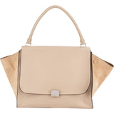 Céline Grained Calfskin Suede Trapeze Handbag