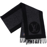 Louis Vuitton Wool Monogram Cardiff Schal Scarf