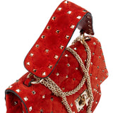 Valentino Garavani Suede Rockstud Spike Handbag