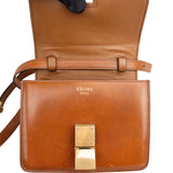 Celine Leather Seesaw Lock Small Classic Box Crossbody Bag