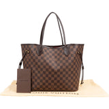 Louis Vuitton Monogram Damier Ebene Canvas Neverfull MM Shoulder Bag