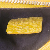 Celine Yellow Grained Leather Trapeze Handbag