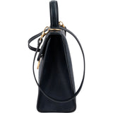 Christian Dior Navy Vintage Monogram Canvas Top Handle Handbag