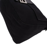 Fendi Black Cotton Mamma Baguette Buckle Shoulder Bag