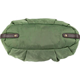 Prada Green Tessuto Gaufre Ricamo Satchel Handbag