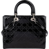 Christian Dior Quilted Patent Cannage Lady Dior Handbag