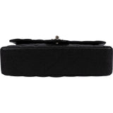 Chanel Quilted Caviar Leather Palladium Medium Double Flap Shoulder Bag