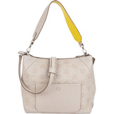 MCM Monogram Visetos Leather Bicolor Klara Hobo Shoulder Bag