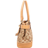 Coach Monogram Signature Canvas Hampton Flap Handbag