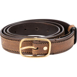 Louis Vuitton Brown Vintage Zig Zag Leather Belt (90 / 36)