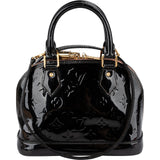 Louis Vuitton Noir Monogram Vernis Leather Alma BB Handbag