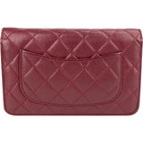 Chanel Wuilted Caviar Leather Jeweled CC Wallet On Chain Crossbody Bag