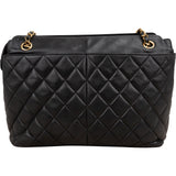 Chanel Quilted Lambskin Zip Shoulder Bag