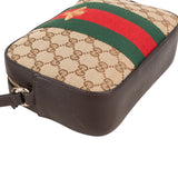 Gucci Monogram GG Supreme Canvas Web Bee Camera Crossbody Bag