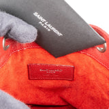 Yves Saint Laurent Red Leather Small Emmannuelle Rider Zipped Bucket Crossbody Handbag