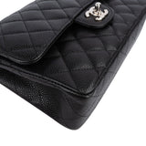 Chanel Quilted Caviar Leather Small Double Flap Shoulder Bag