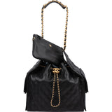 Chanel 25 Caviar Leather CC Drawstring Shoulder Bag