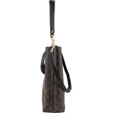 Coach Monogram Signature Canvas Large Town Bucket Crossbody Shoulder Bag