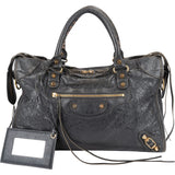Balenciaga Grey Leather Classic City Handbag