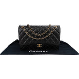 Chanel Quilted Lambskin Jumbo Double Flap Crossbody Bag