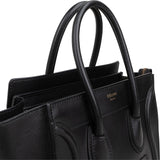 Céline Black Leather Luggage Handbag
