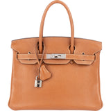 Hermès Brun Togo Leather Birkin 30 Handbag