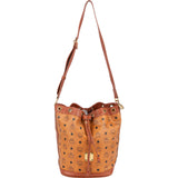 MCM Monogram Visetos Drawstring Bucket Crossbody Bag
