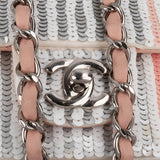 Chanel Vertical Striped Sequin Single Flap Crossbody Bag