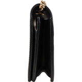 Gucci Black Grained Leather Wallet On Chain Crossbody Bag