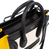 Céline Tricolor Drummed Calfskin Luggage Crossbody Handbag