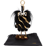 Fendi Fur Metallic Leather Monster Bug Bag Charm