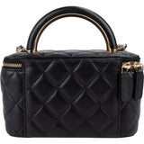 Chanel Quilted Lambskin Vanity Case Crossbody Bag