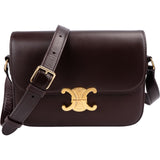 Celine Burgundy Classic Boxcalf Leather Triomphe Crossbody Bag