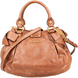 Miu Miu Vitello Lux Bow City Handbag