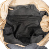 Chloé Beige Metallic Leather Studded Paddington Shoulder Bag