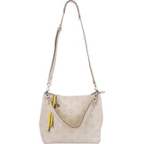 MCM Monogram Visetos Leather Bicolor Klara Hobo Shoulder Bag