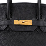 Hermès Noir Togo Leather Birkin 35 Gold Hardware Handbag