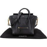 Celine Black Calfskin Leather Luggage Handbag