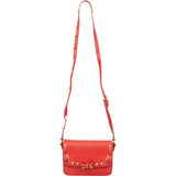 Miu Miu Red Studded Leather Bow Crossbody Bag