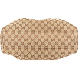 Gucci Monogram GG Canvas Metallic Leather Sukey Hobo Handbag
