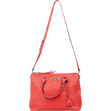 Prada Red Vitello Daino Leather Tote Handbag