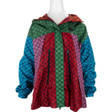 Gucci Monogram GG Multicolor Nylon Hooded Rain Jacket (L-XL)