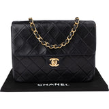 Chanel Quilted Lambskin 24K Gold Single Flap Crossbody Bag