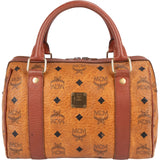 MCM Monogram Visetos Small Boston Handbag