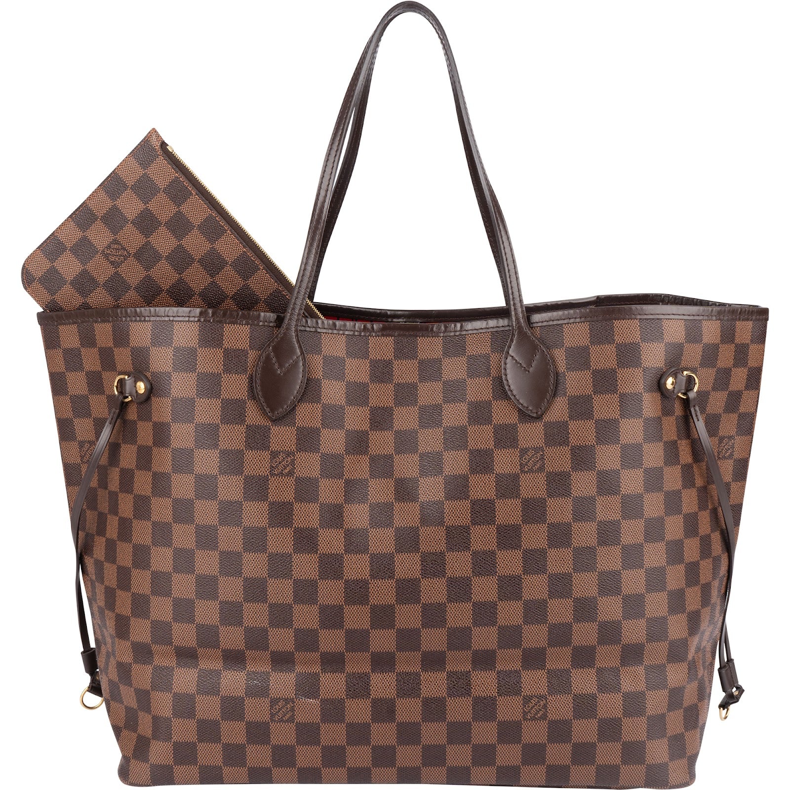 Louis Vuitton Monogram Damier Ebene Neverfull GM Shoulder Bag - vintageandkickz