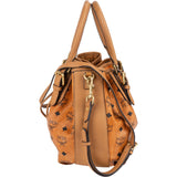 MCM Monogram Visetos Dessau Drawstring Bucket Handbag